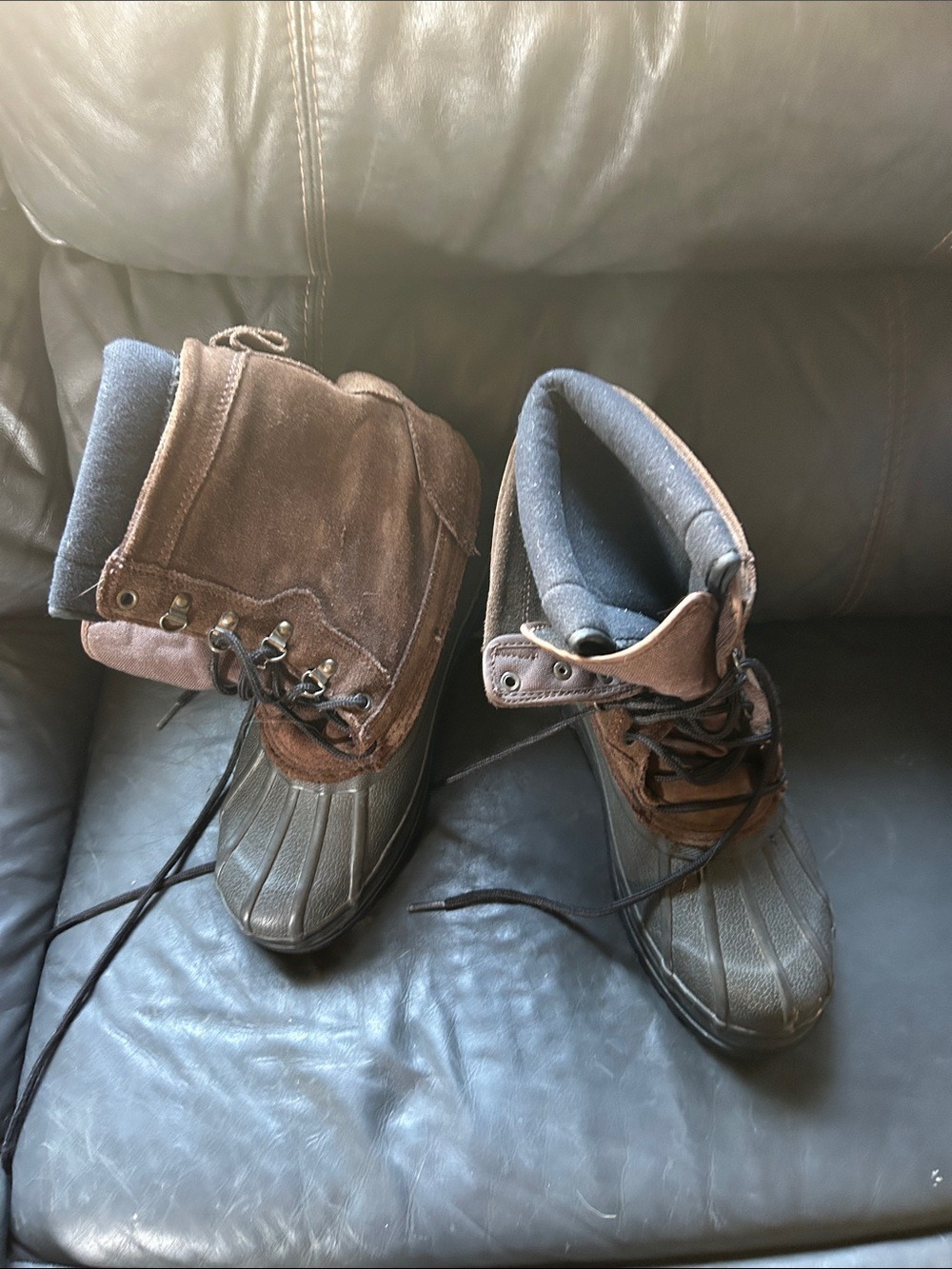 Avalanche Brown and Black Waterproof Duck Boots